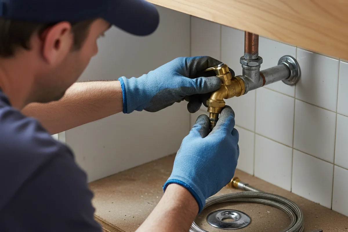 Shutoff valve and fitting work during Faucet and Fixture Repair in Norco